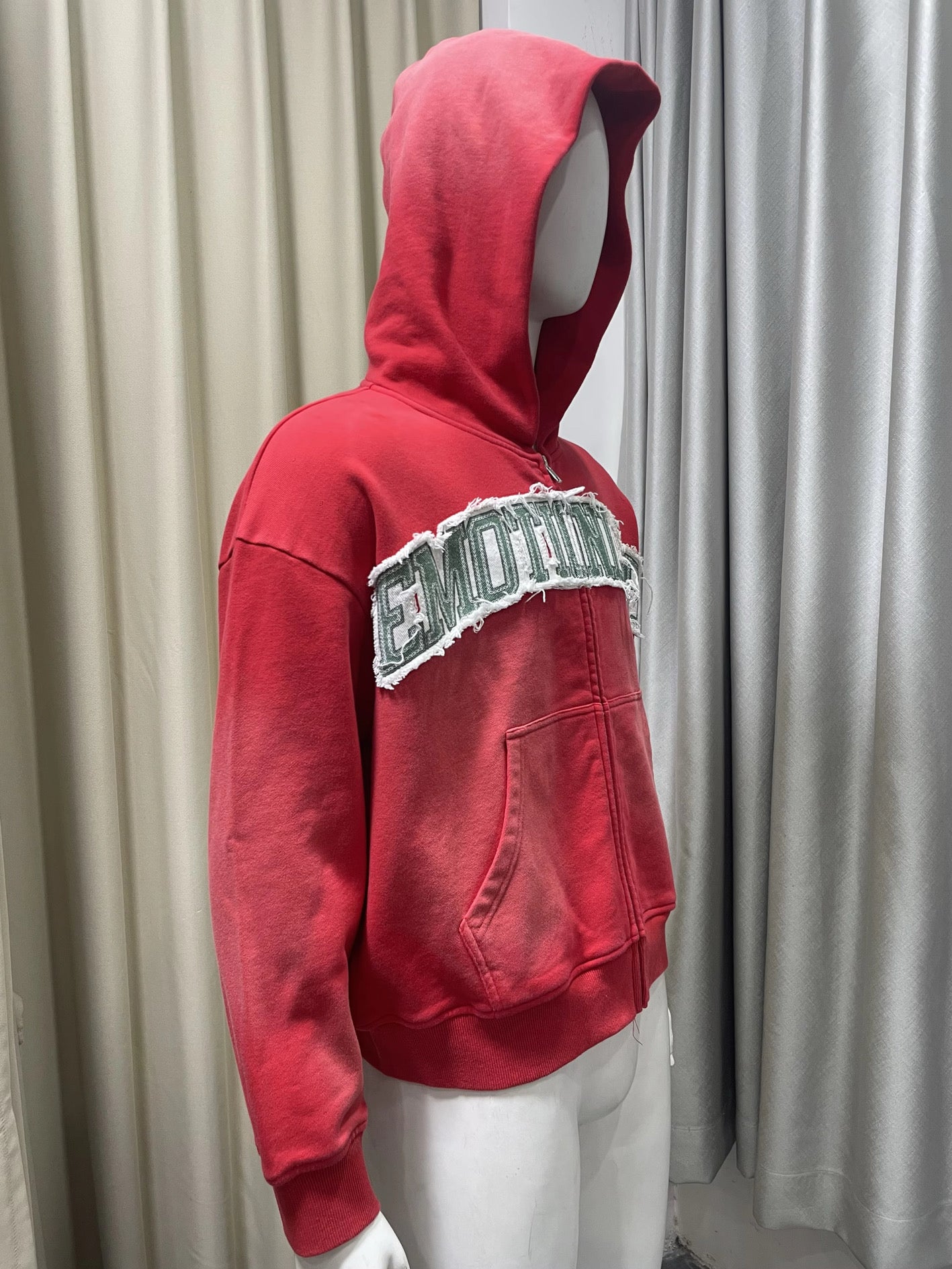 Red Emotionless Zip Up