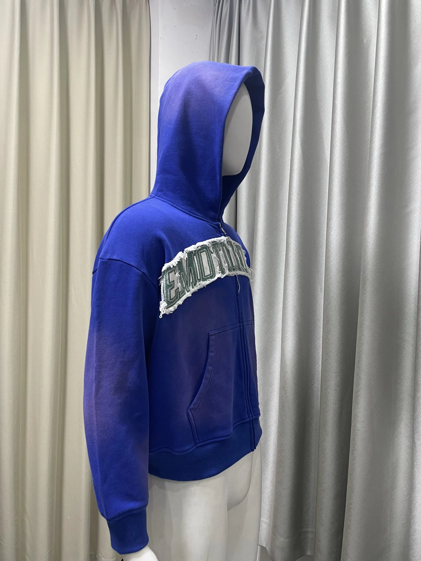 Blue Emotionless Zip Up