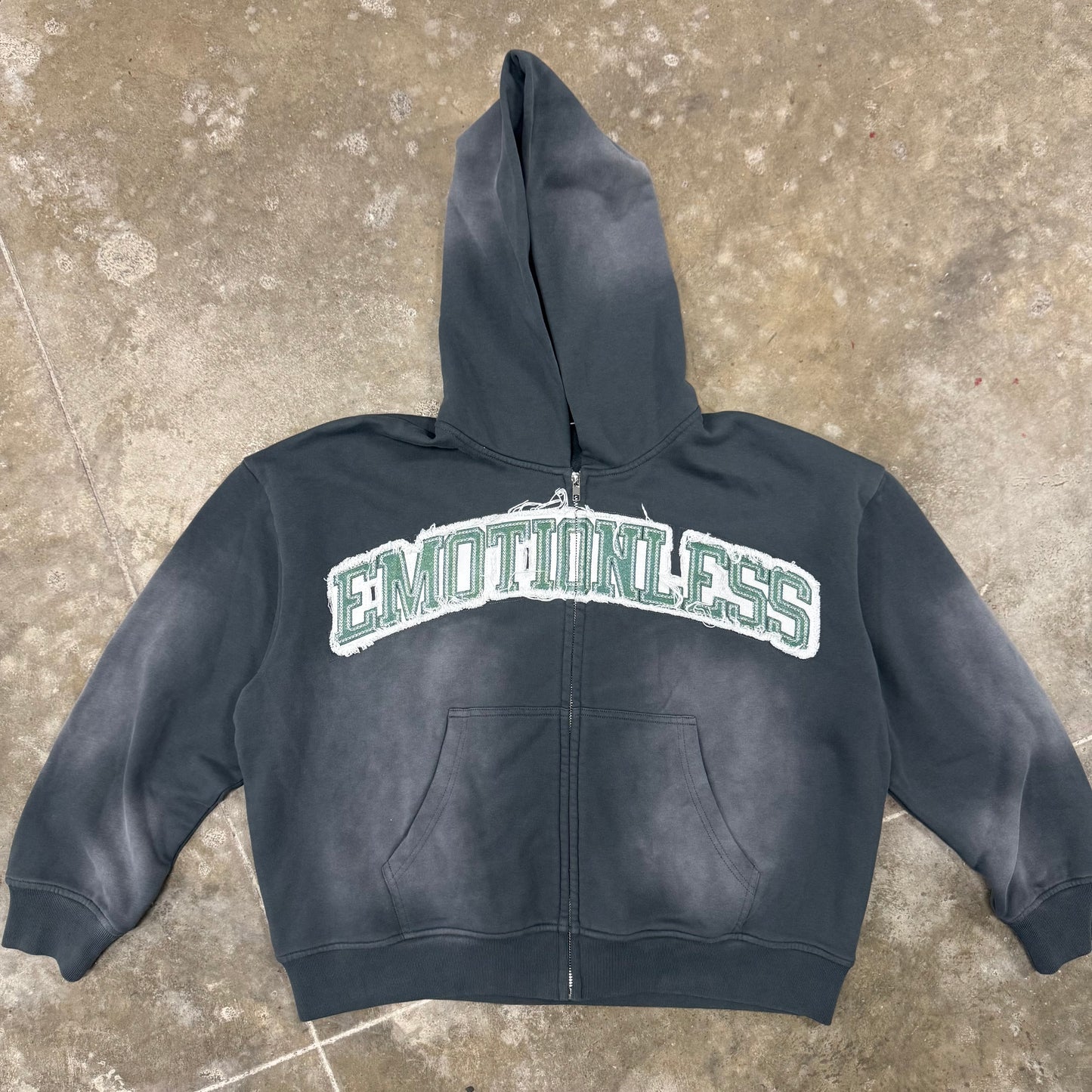 Grey Emotionless Zip Up