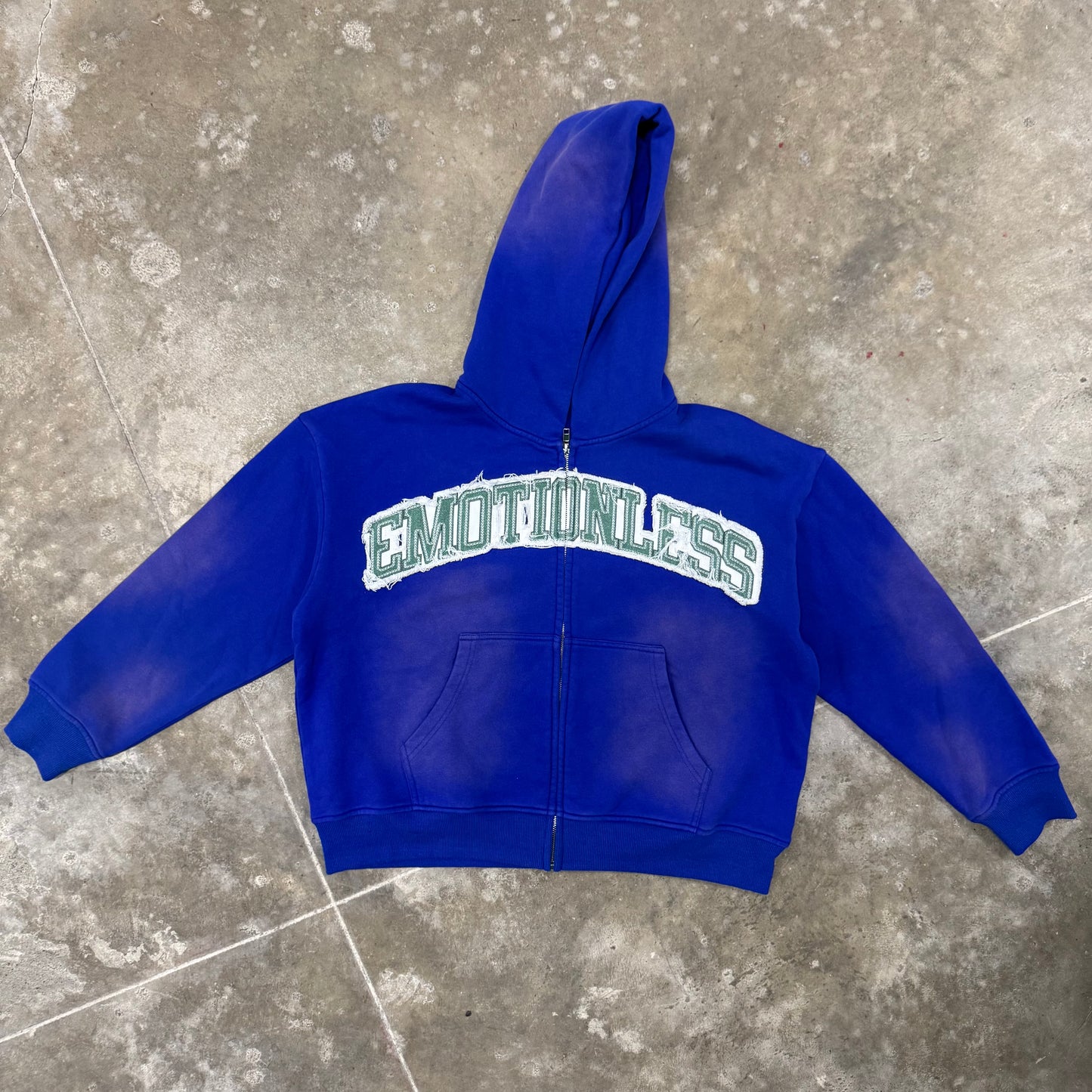 Blue Emotionless Zip Up