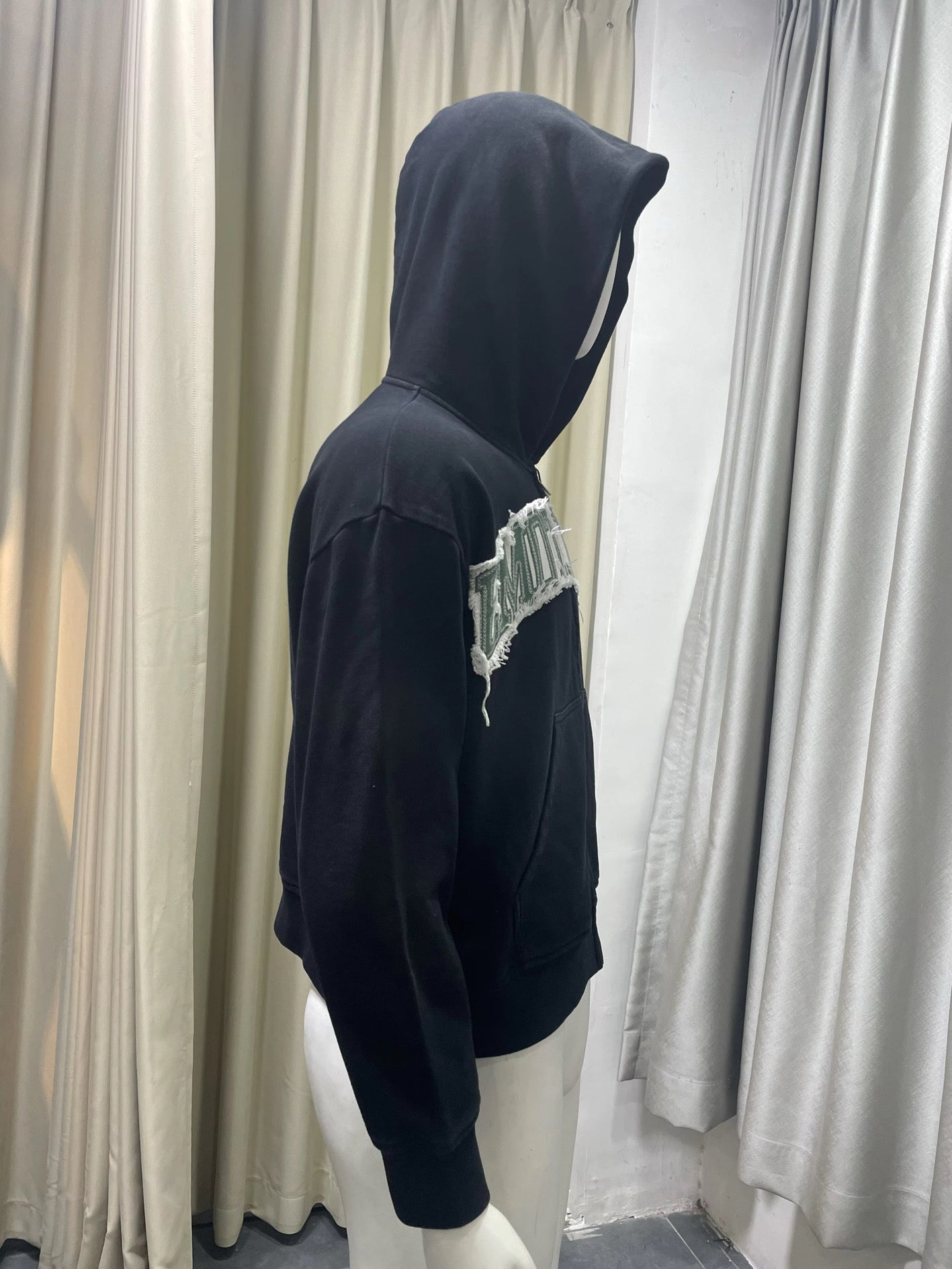 Black Emotionless Zip Up