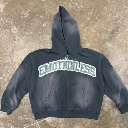 Grey Emotionless Zip Up