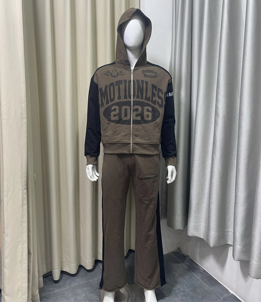 Brown Emotionless Sweatsuit